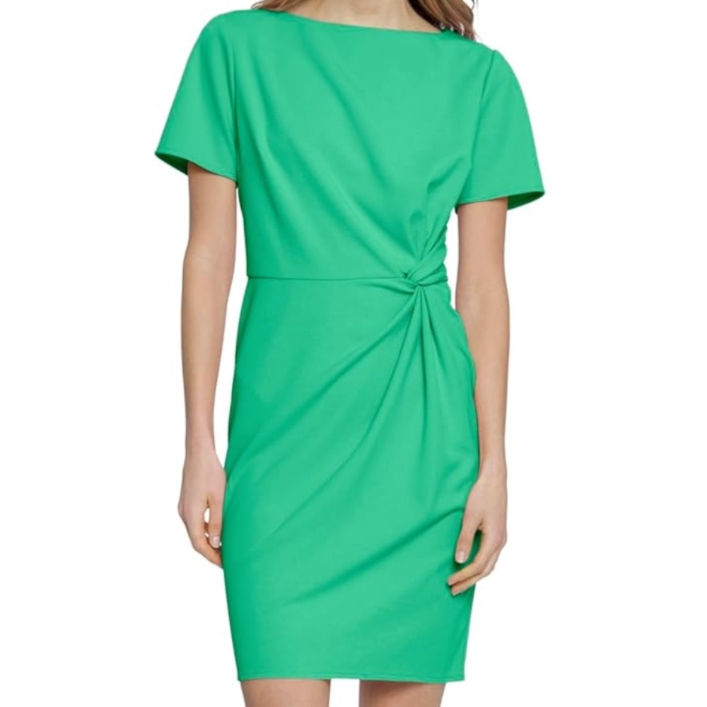 Donna Morgan Kelly Green Twist Dress